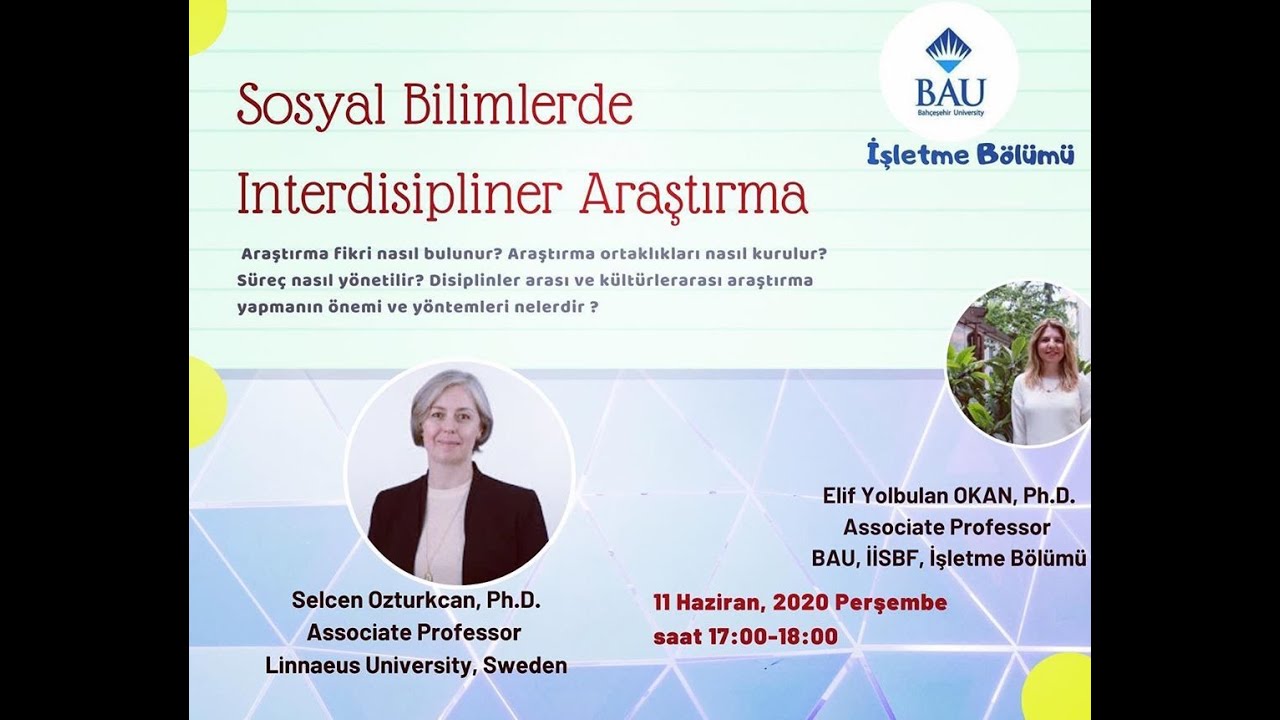 BAU İİSBF İşletme B&ouml;l&uuml;m&uuml;: Sosyal Bilimlerde İnterdisipliner Araştırma