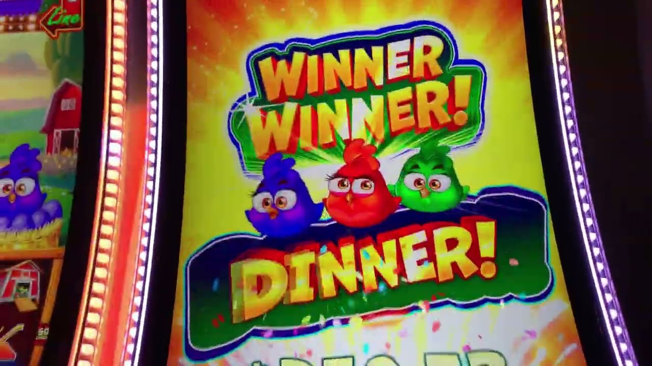 Big Win !!! on Crazy Chickens Slot Machine #slot #gamble