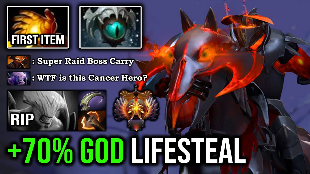 WTF +70% LIFESTEAL CRIT Hard Carry Chaos Knight 1v5 Tanker Vs Battlefury Void IMBA Deleted ALL DotA