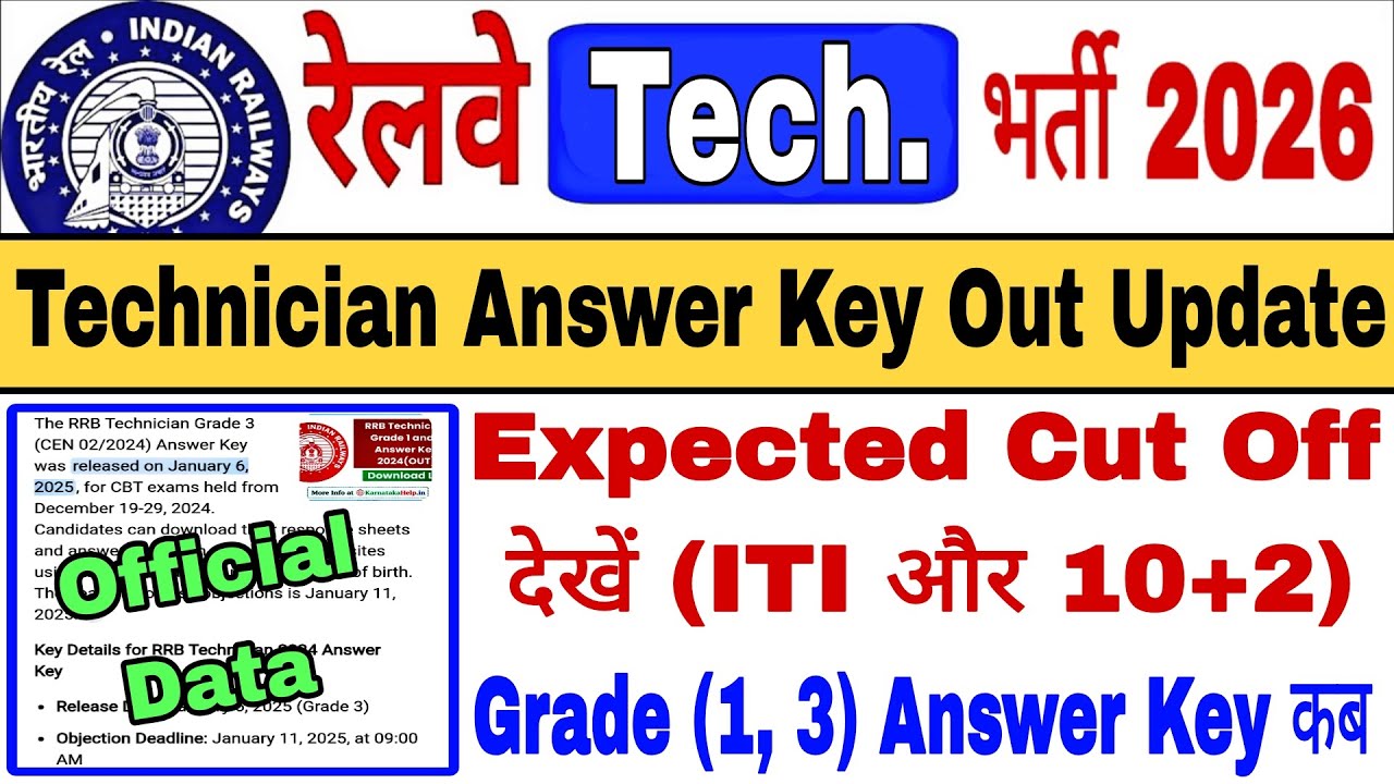 🔥 Technician Answer Key Out Update || Expected Cut Off देखें (ITI और 10+2) || Official Update 