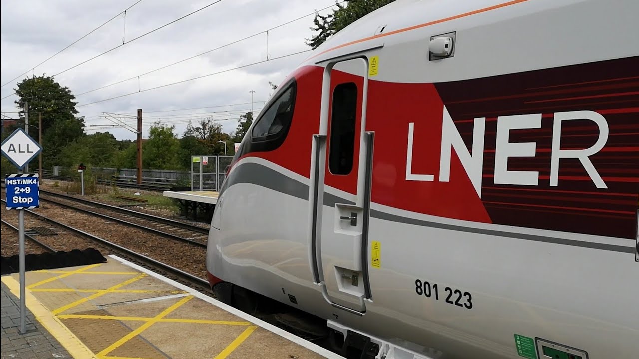 LNER Azuma Hitachi Class 801 (801223) Departing Stevenage