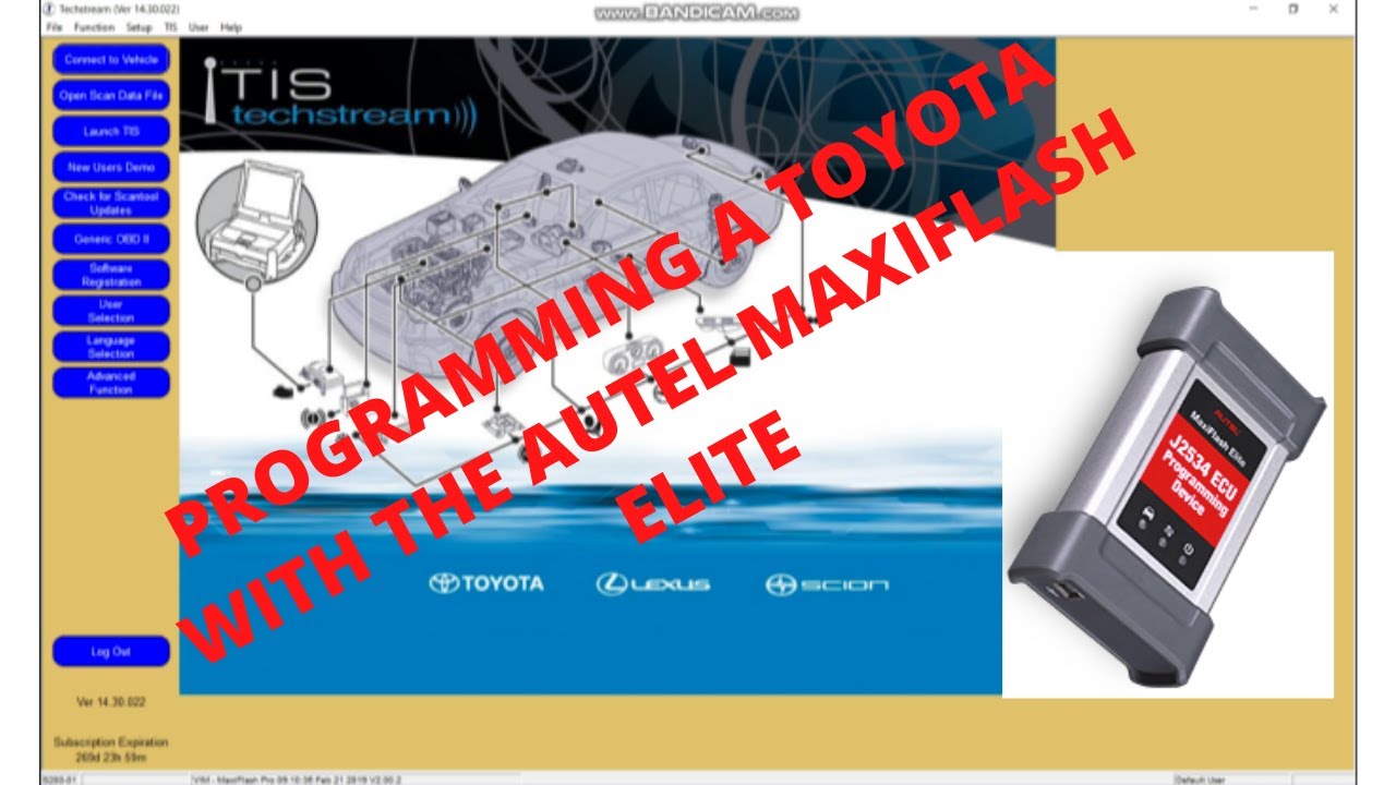 Programming a toyota with the autel maxiflash elite