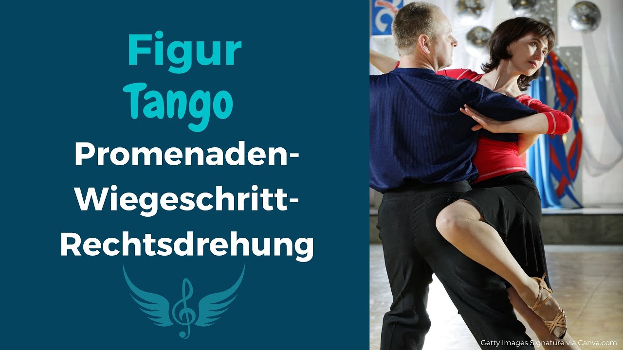 Tango: Promenadenwiegeschrittrechtsdrehung für Herr & Dame gezeigt  HD 1080p