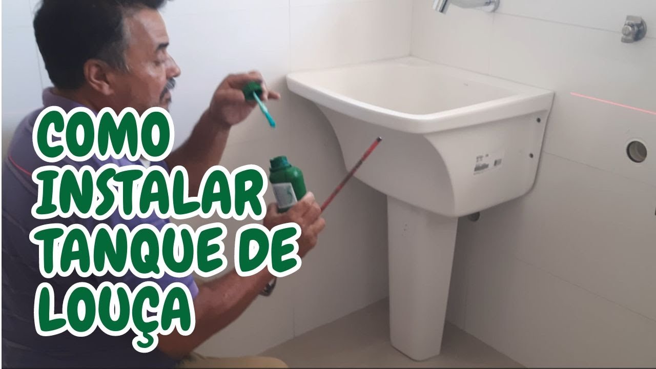 COMO INSTALAR TANQUE DE LOUÇA | E AÍ, PESSOAL | Por Marcos Lima