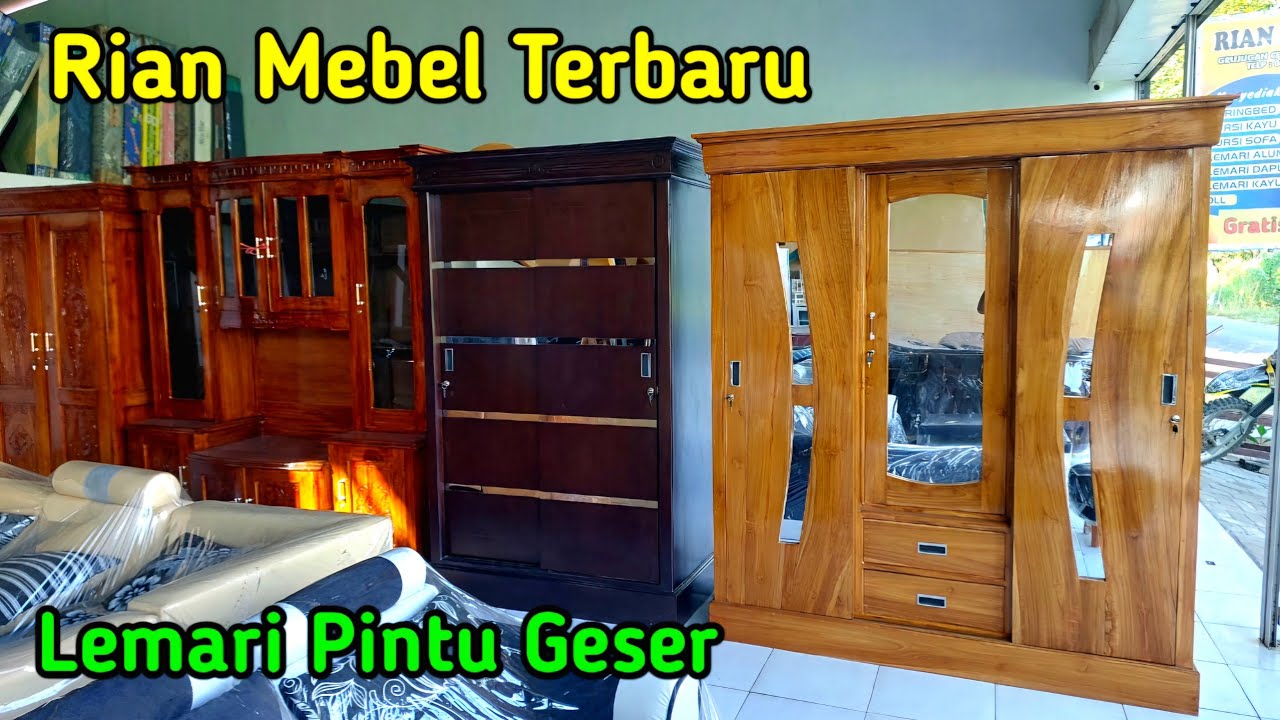 Model Lemari Pakaian Pintu Geser | Lemari Pintu Sliding, Lemari Pakaian ,Sofa Minimalis | Rian Mebel