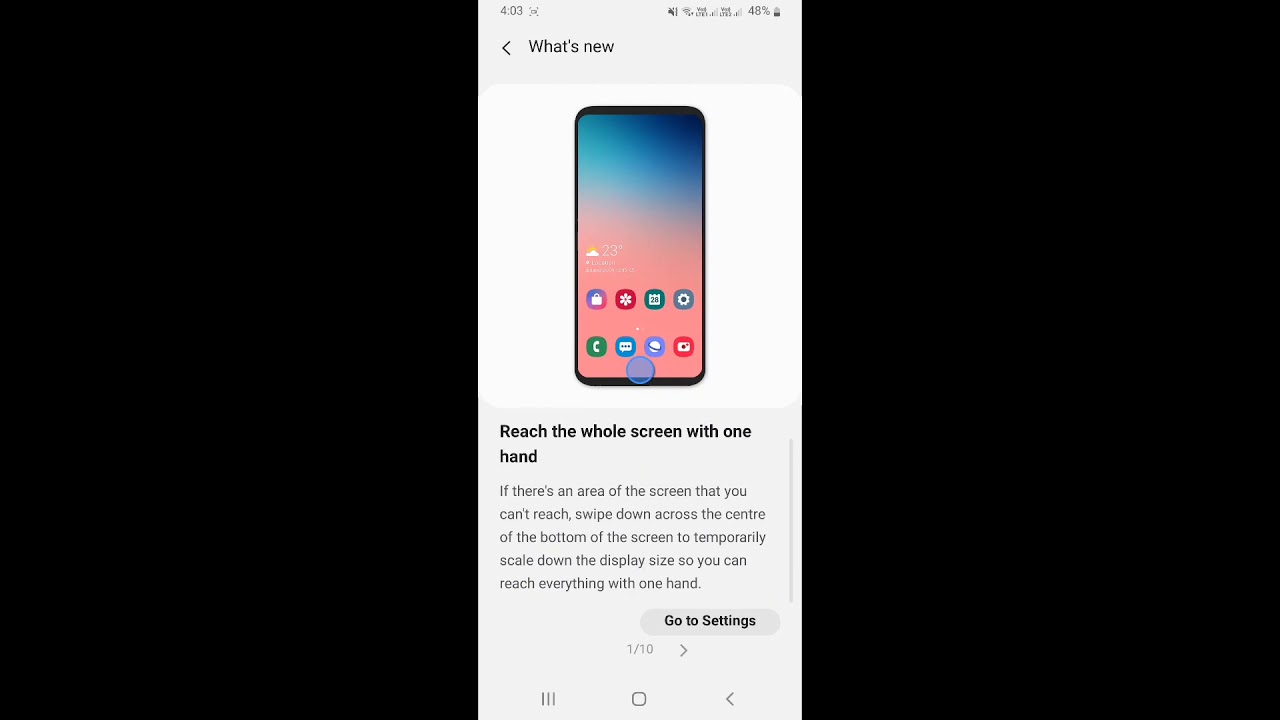 Samsung A70 Android 10 of (what's new)