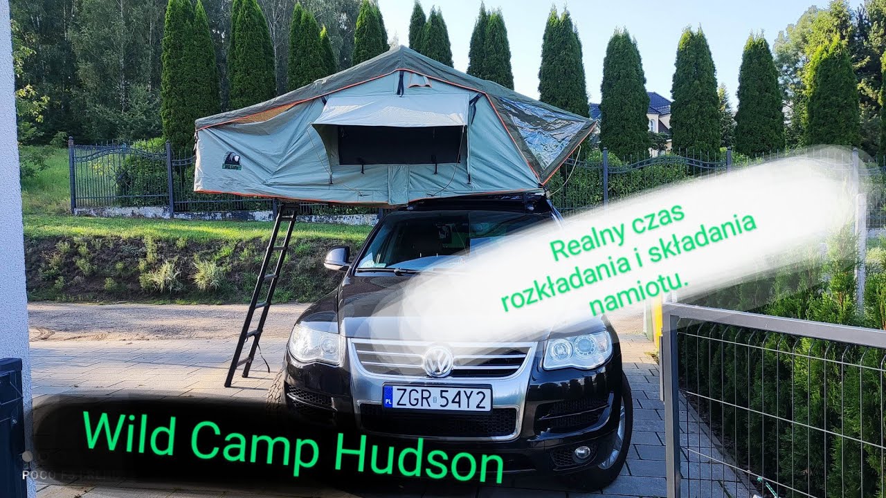 4x4 KM Cisy Nowogard Rozkładanie namiotu dachowego. #WildCamp Hudson #namiotdachowy #touareg