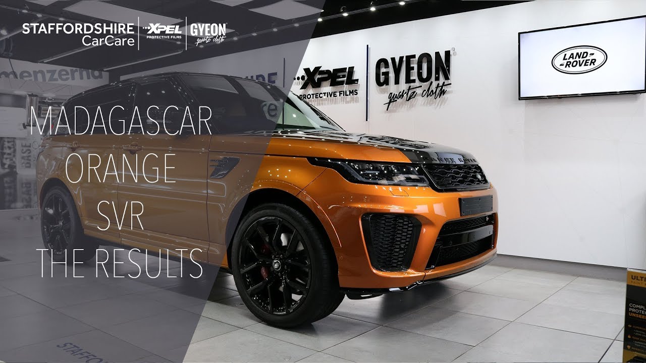 Madagascar Orange Range Rover SVR Detailed By Staffordshire Car Care Detailing | Xpel | Gyeon Quartz