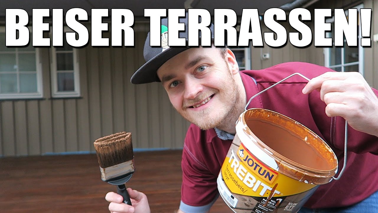 Bli med på beising av terrassen!
