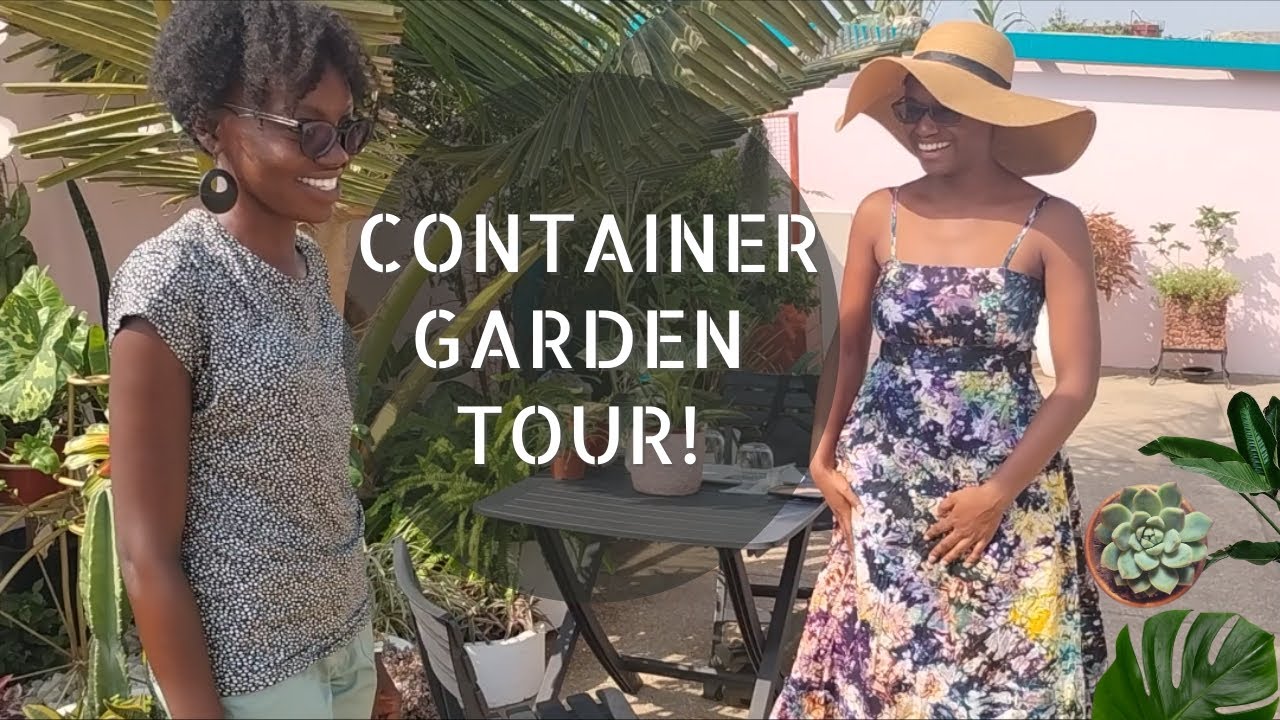Touring a Gorgeous Container Garden in Ghana! Pt. 1🌴 | Tropical Gardens