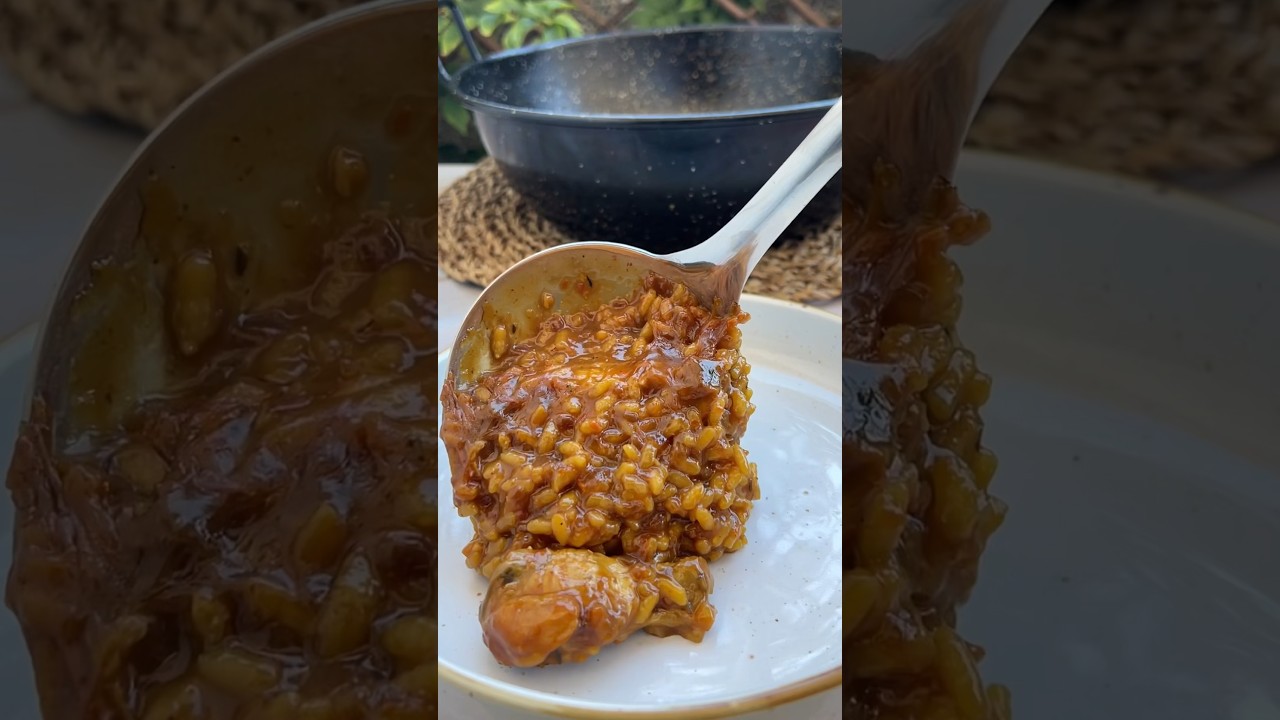 ARROZ MELOSO DE POLLO AL AJILLO. #arroz #receta #recetafacil #recetas #recetasfaciles #videorecetas