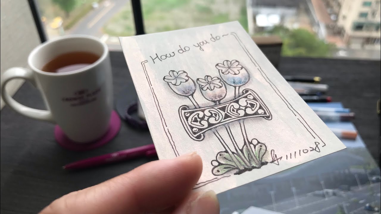 Day28/inktober 2022/zentangle pattern/禪繞畫/poppins