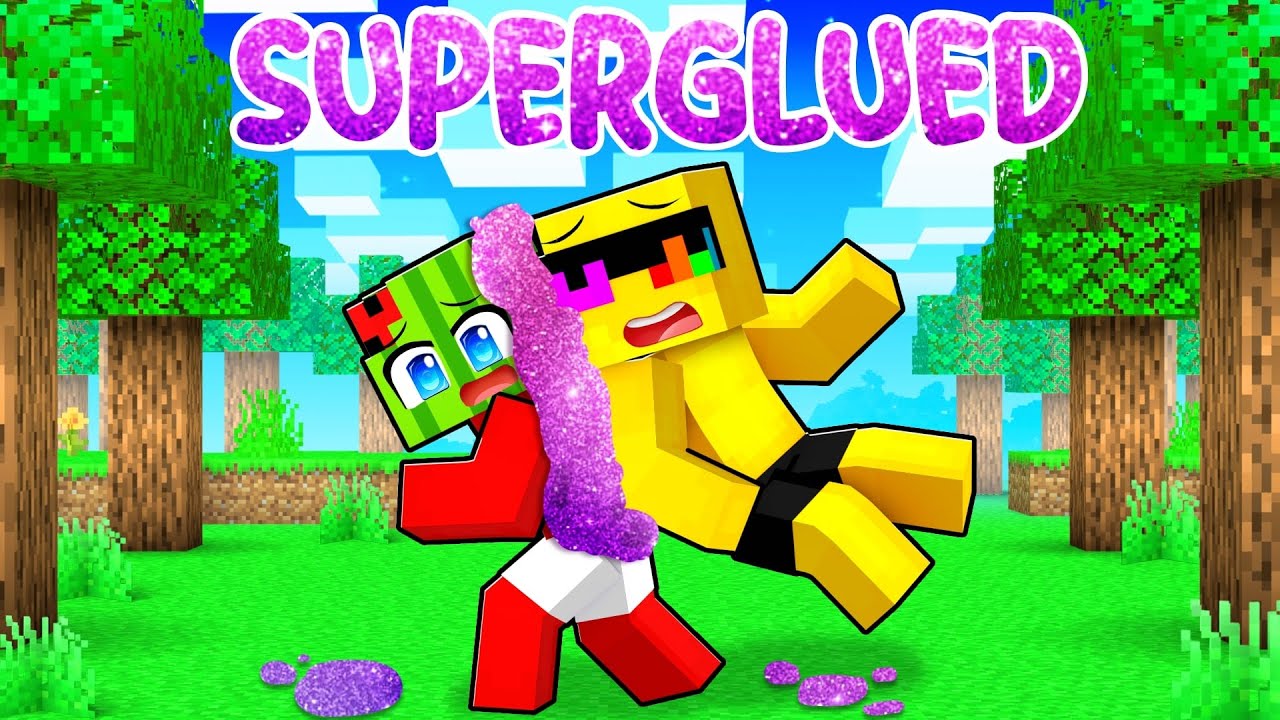 Minecraft But We're SUPERGLUED Together!