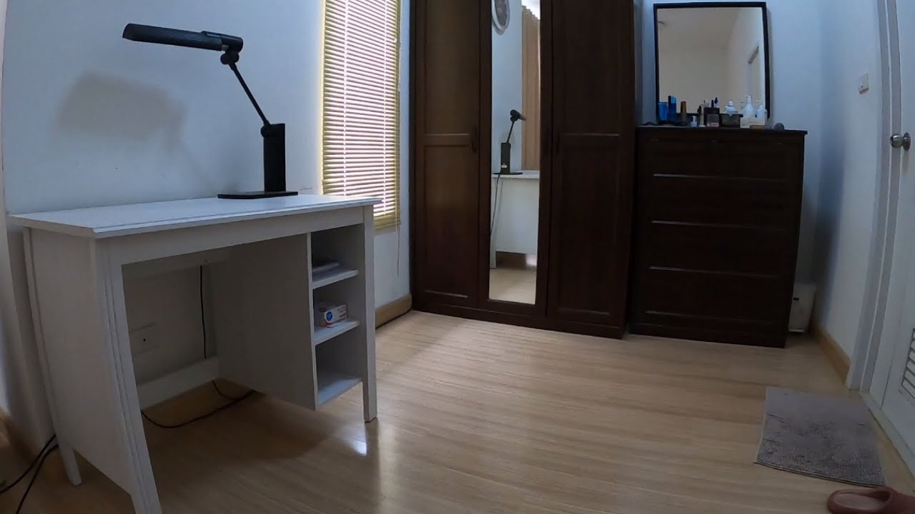 DIY ประกอบโต๊ะทำงานอิเกียบรูสซาลี IKEA BRUSALI