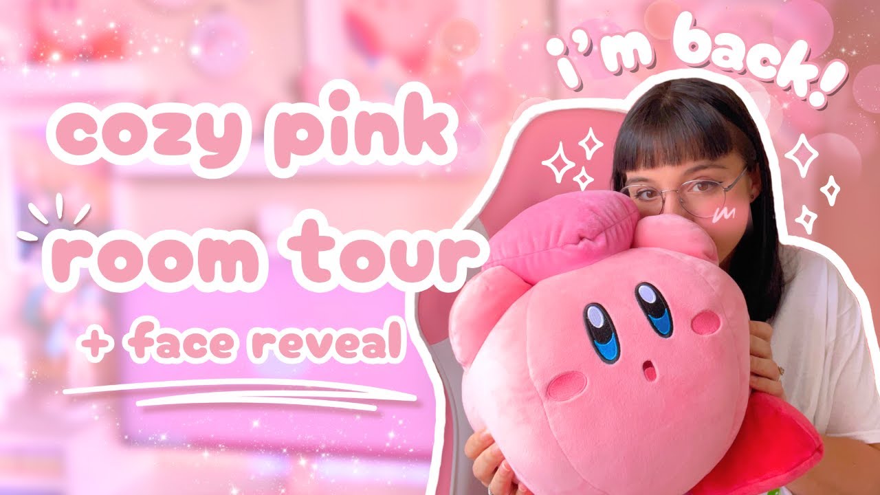 cozy, sanrio-inspired, pink desk tour + face reveal | I'M BACK 🌸🐇 welcome to my room
