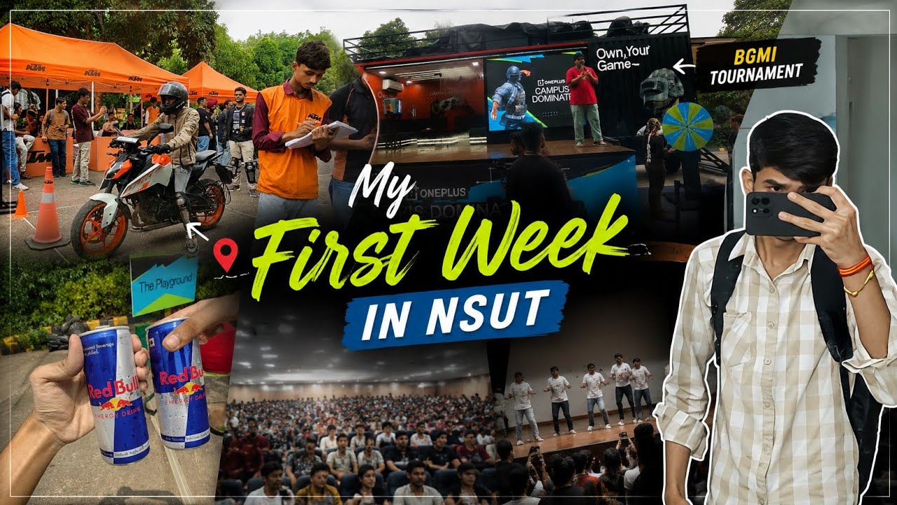 My First Week In NSUT Was Crazy ! 🤐 || BGMI Tournamnet , KTM Ride More 🔥