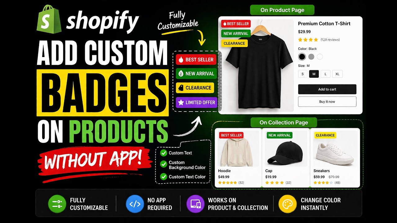 Add custom badges on Shopify products without app