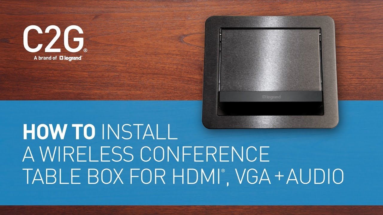 How To Install A Wireless Conference Table Box For HDMI, VGA + Audio