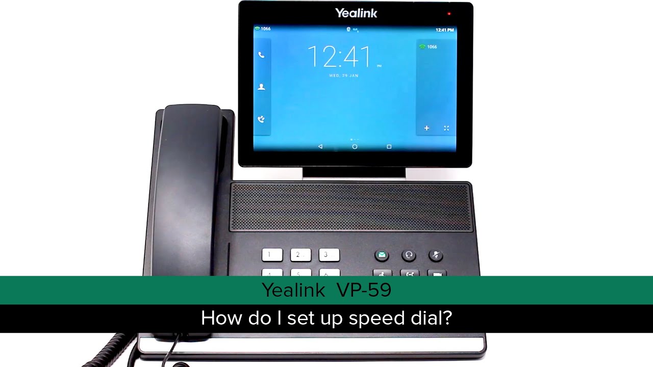 Yealink VP-59: How do I set up speed dial?