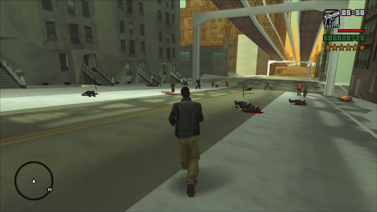 GTA SA [PC] (SkyGfx Mod) Gameplay 124 (Free Roam in Liberty City + Six Star Wanted Level)