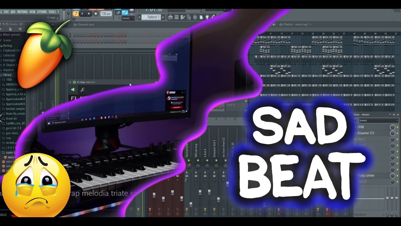 haciendo un beat de rap triste en fl studio, sad melody