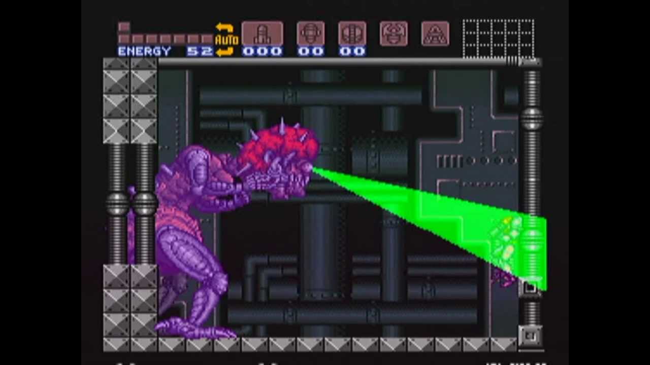 Super Metroid Mother Brain Final Boss Fight And Ending