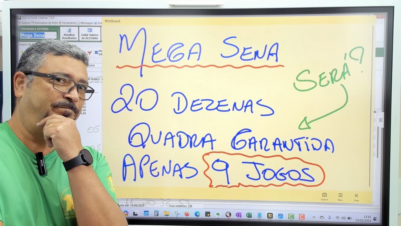 MEGA SENA: 20 DEZENAS | QUADRA GARANTIDA | APENAS 9 JOGOS (SER&Aacute;?) #megasena