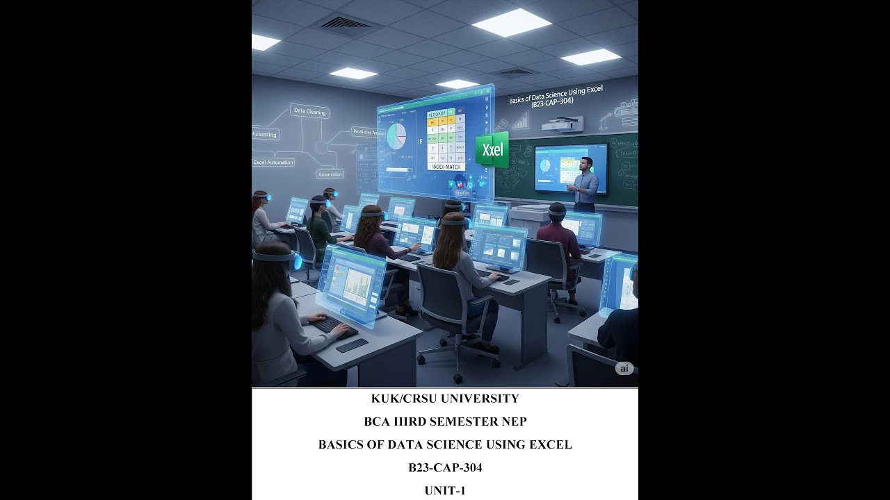 Basics of Data Science using Excel KUK/CRSU NEP 3RD Sem Unit-1