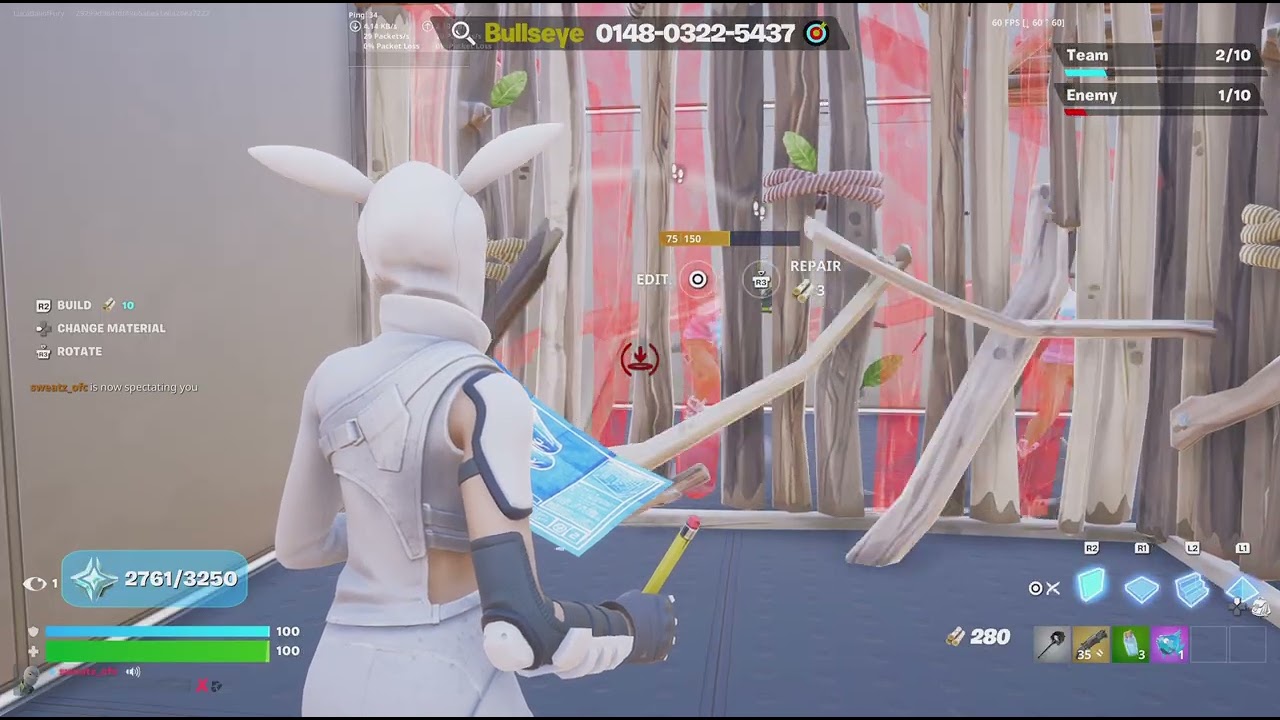 Piece control with my friend.