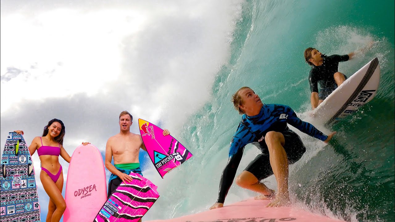 FIRST BIG PIPELINE SWELL OF THE WINTER WITH (JOHN JOHN FLORENCE)