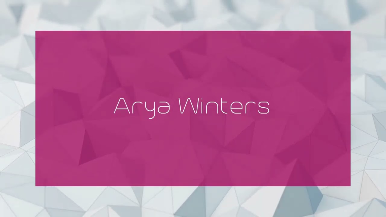 Arya Winters - appearance