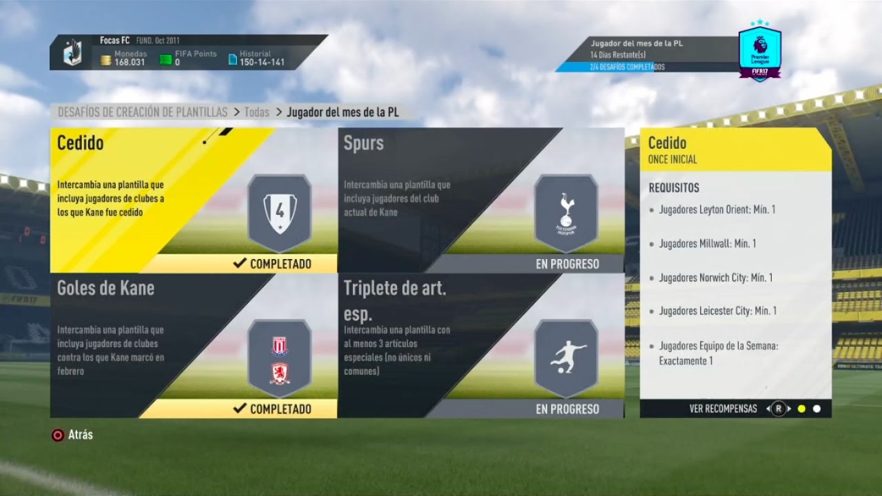 SBC HARRY KANE POTM FIFA 17 ULTIMATE TEAM