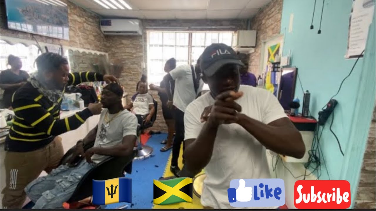 🇧🇧 My Barbados Barbershop Visit With Jamaican Barbers 