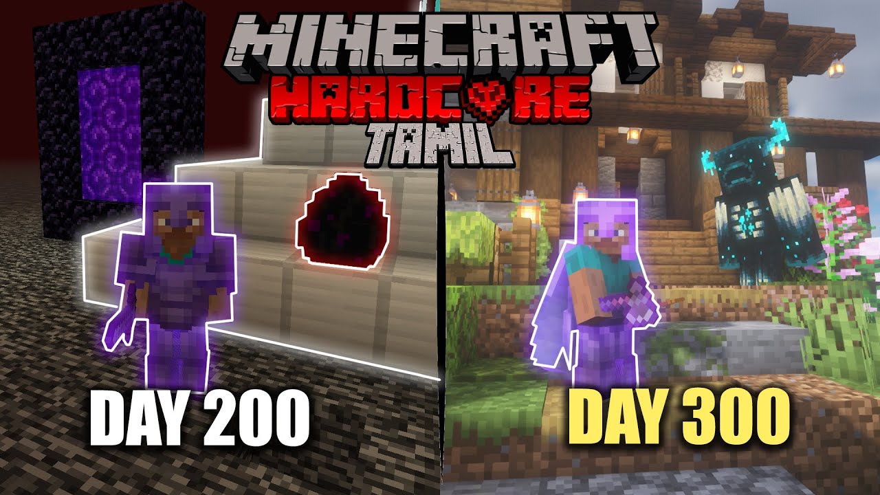 I Survived 300 Days in HARDCORE Minecraft | Minecraft Tamil