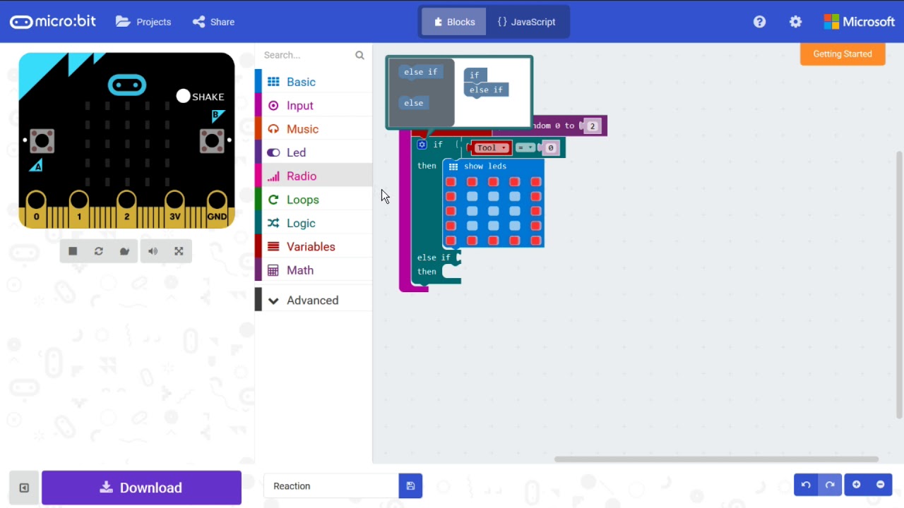 Rock, paper, scissors on the micro:bit