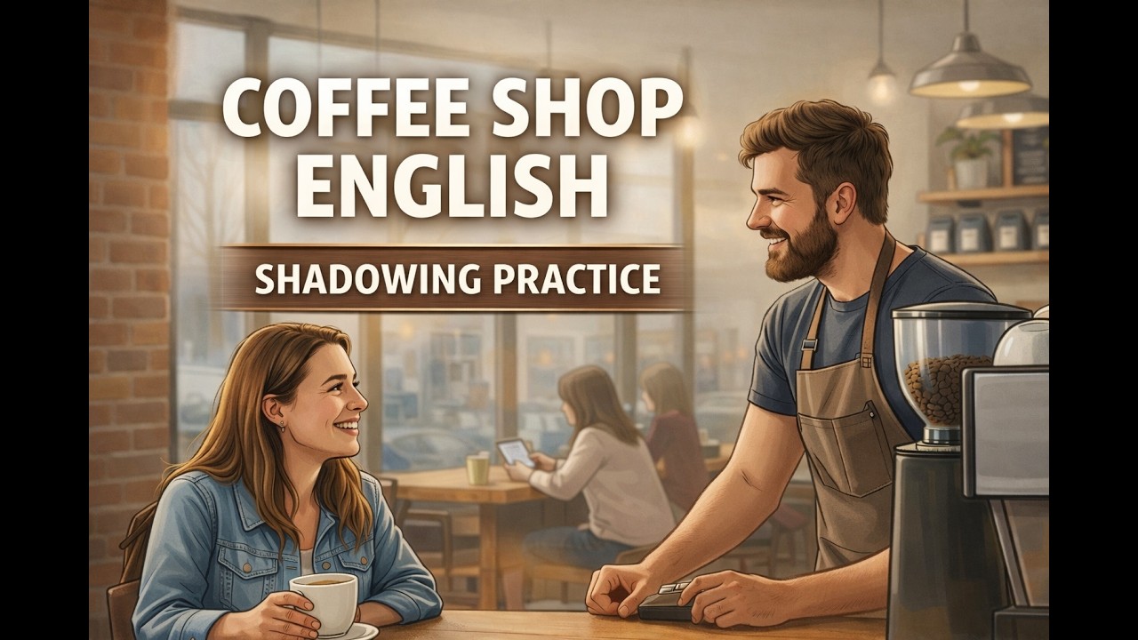 English Conversation Practice | Ordering Coffee (Shadowing Practice)