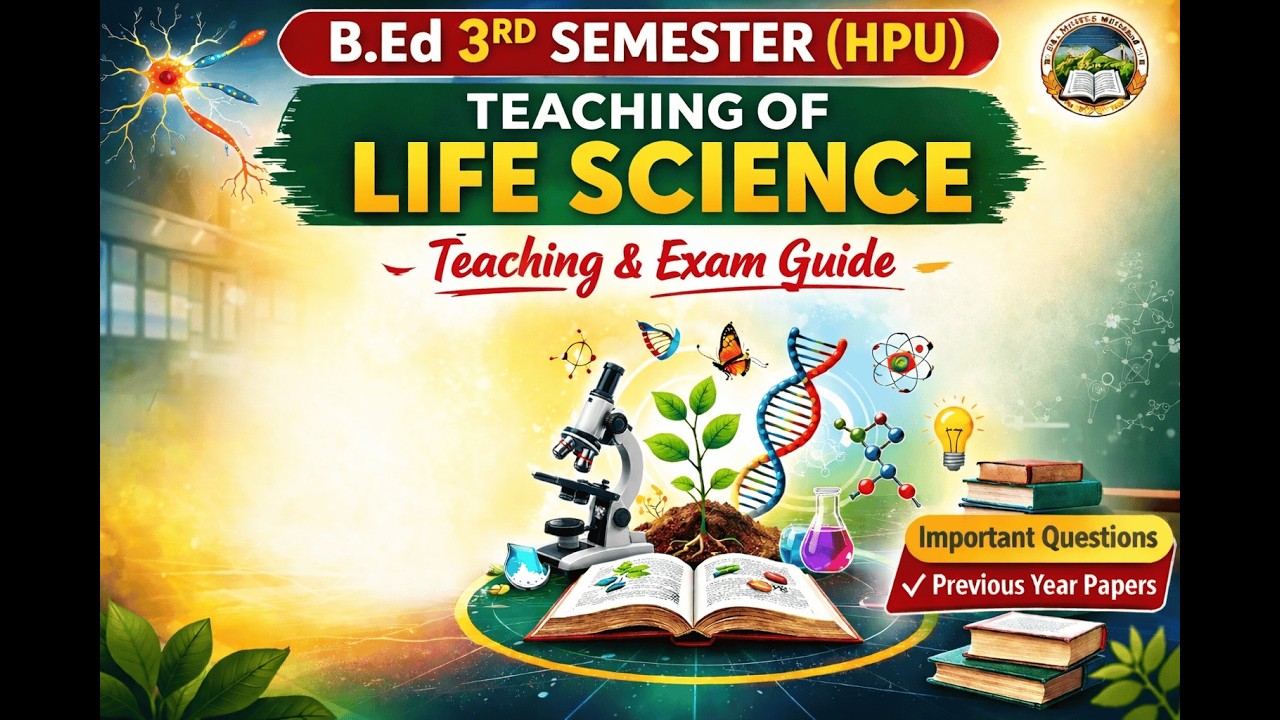 B.ed 3rd sem. pyq of Teaching  of life science Paper IX-B(2)