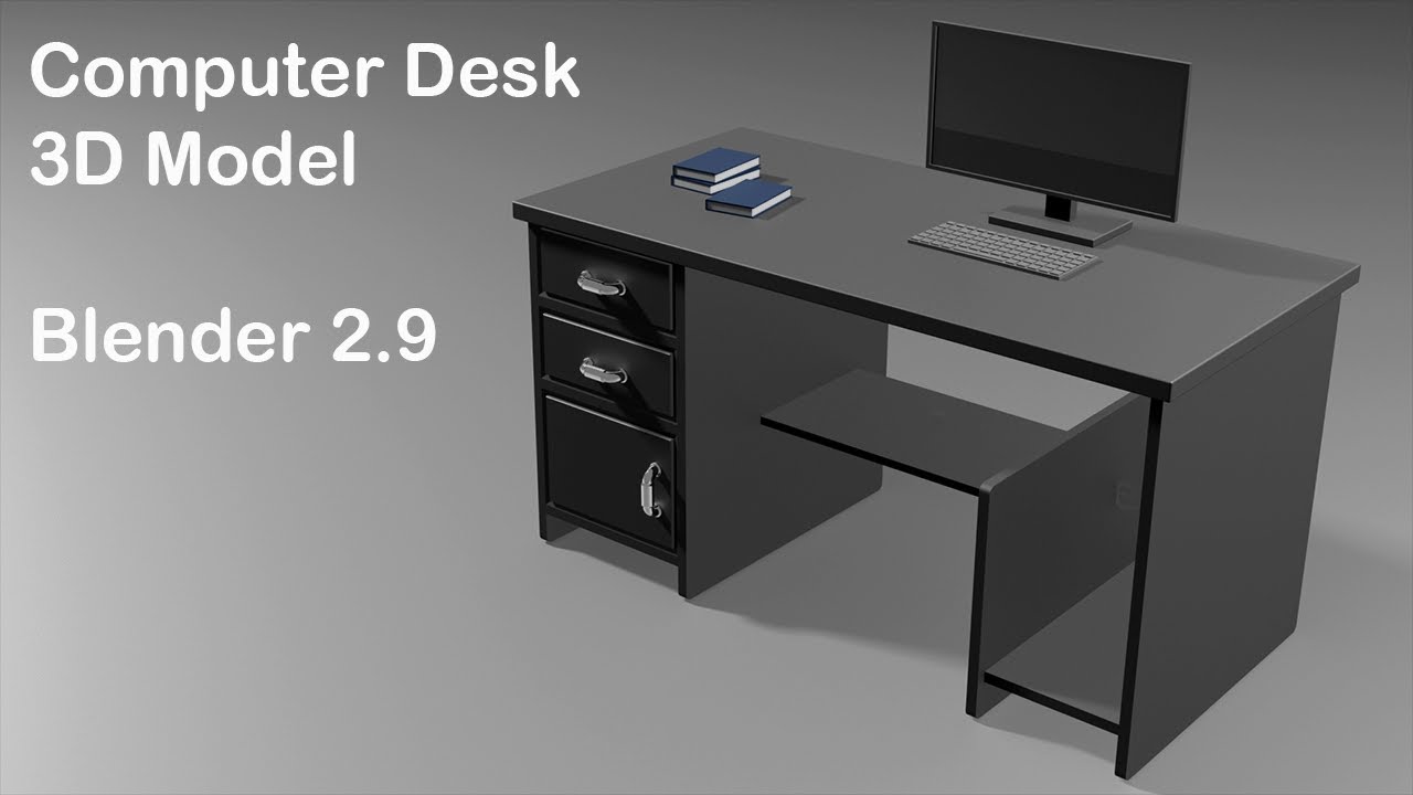 How to model a simple desk || Blender 2.91 Tutorial