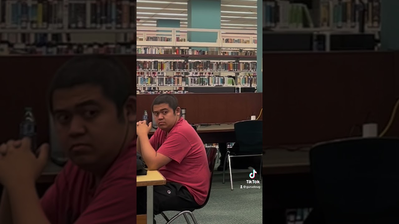 Air horn in library prank 😂 #funnyvideo #funny #prank #prankvideo #haha #pranks #gurudoug