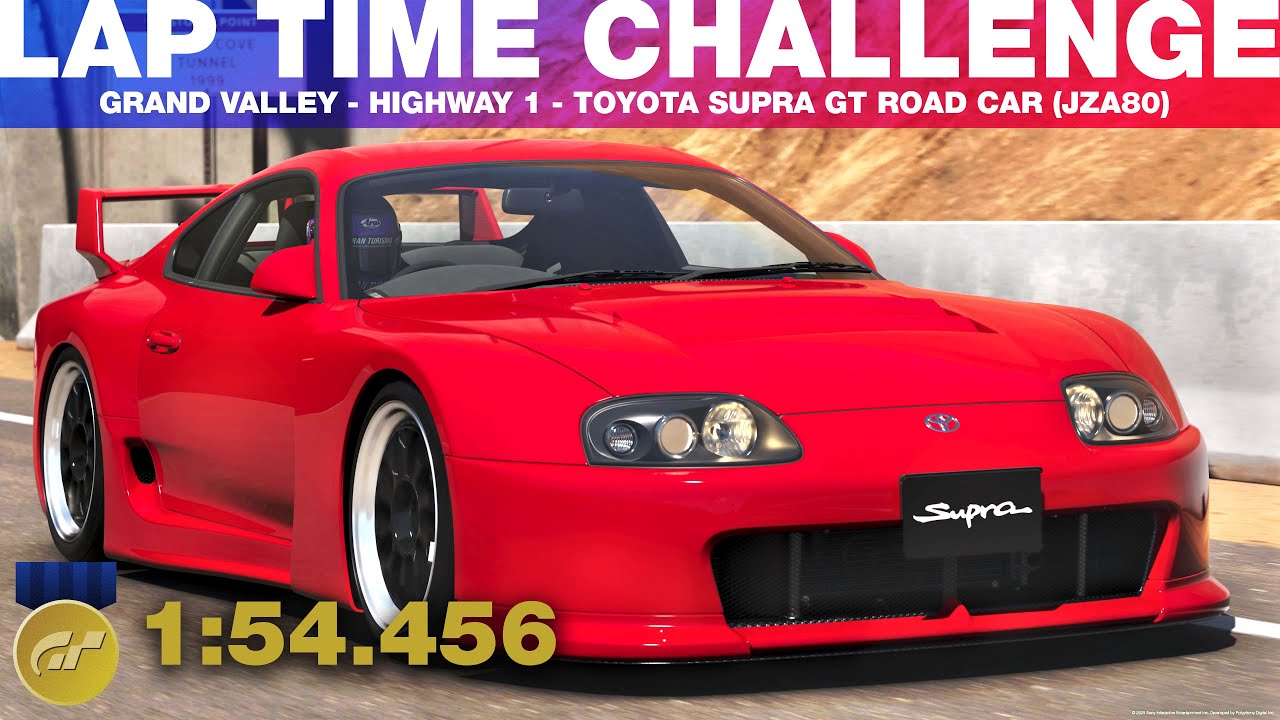 Gran Turismo 7 Lap Time Challenge - Grand Valley - Highway 1 - Toyota Supra GT Road Car (JZA80)