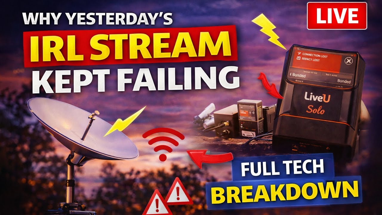 Why Yesterday’s IRL Stream Kept Failing — Full Tech Breakdown LIVE