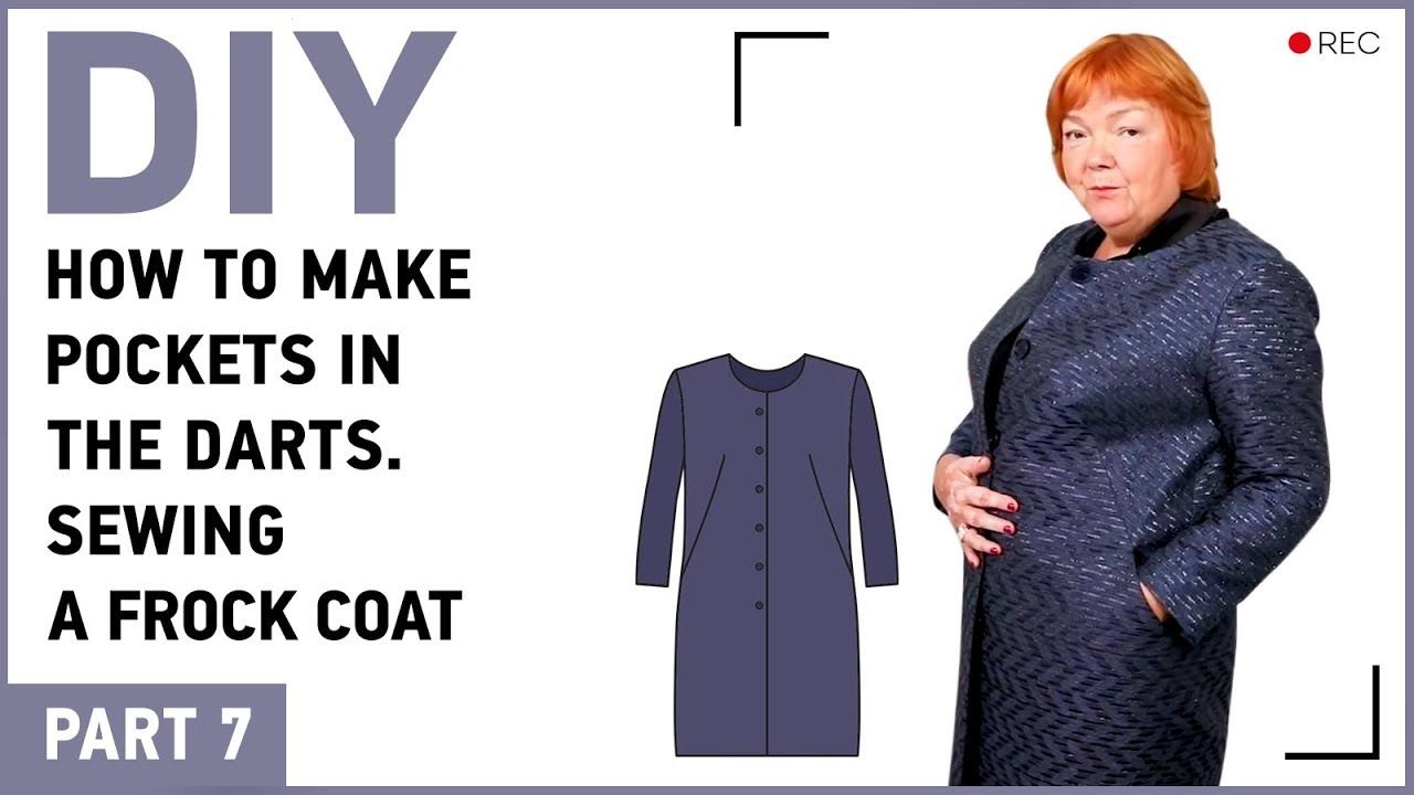 DIY: How to make pockets in the darts. Sewing a frock coat.
