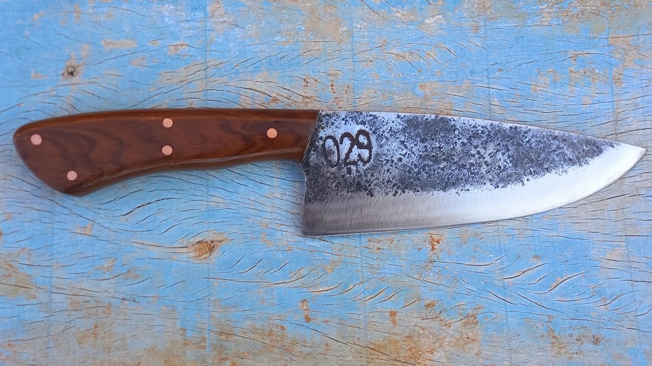 Faca Bruta Artesanal Áço Carbono 3mm disco de arado cabo full Tang cuchillo hecho a mano