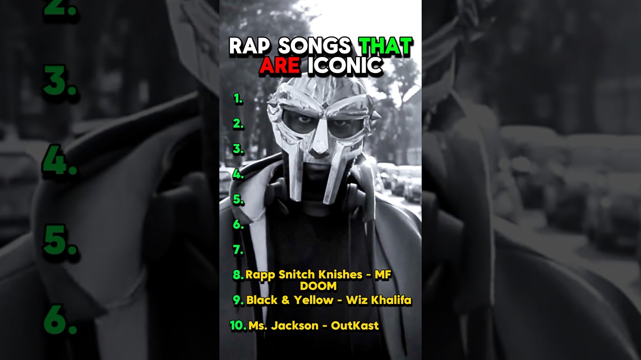 Rap Songs That Are ICONIC #rap #hiphop #outkast #madvillainy #lilwayne #kanyewest #kanye #wizkhalifa