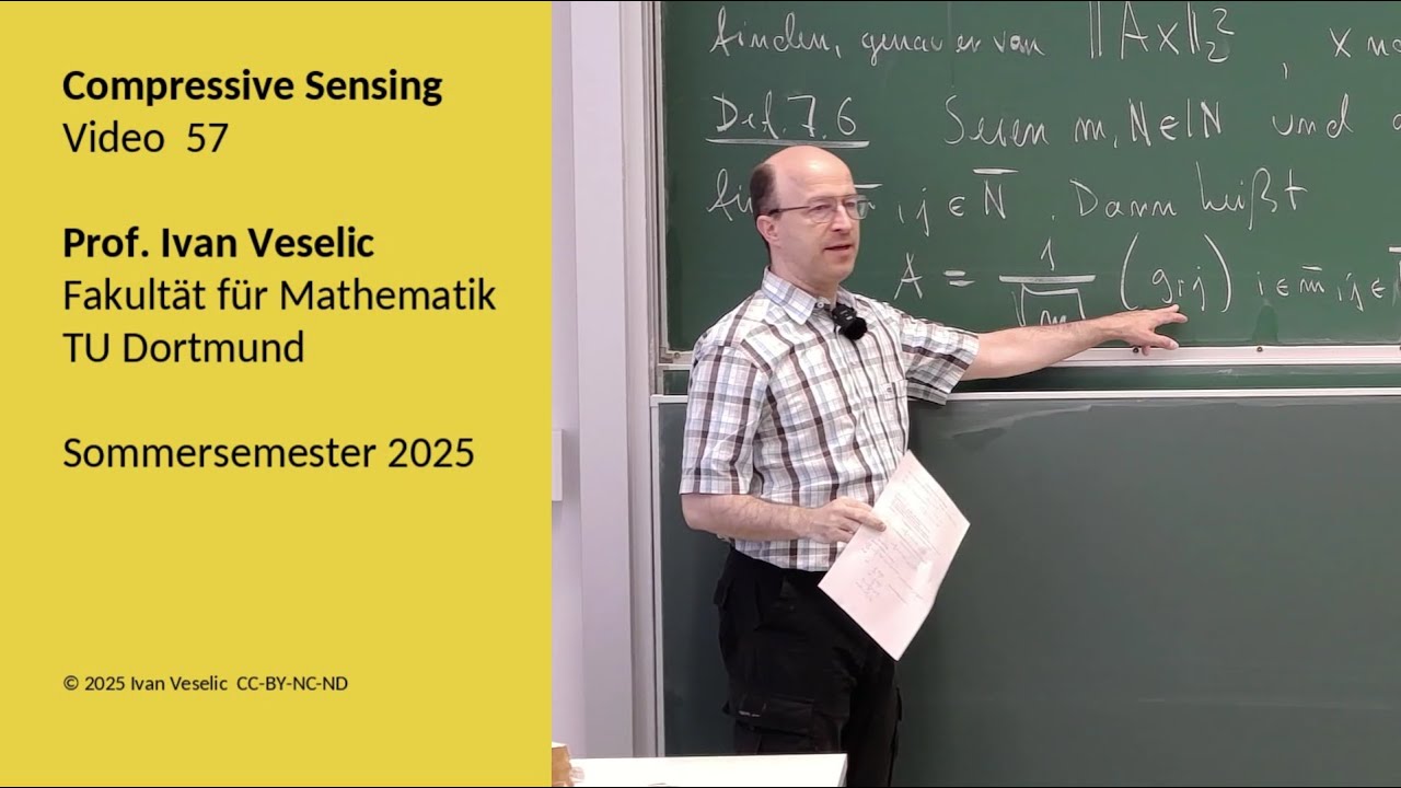 Compressive Sensing TU Dortmund Video 57