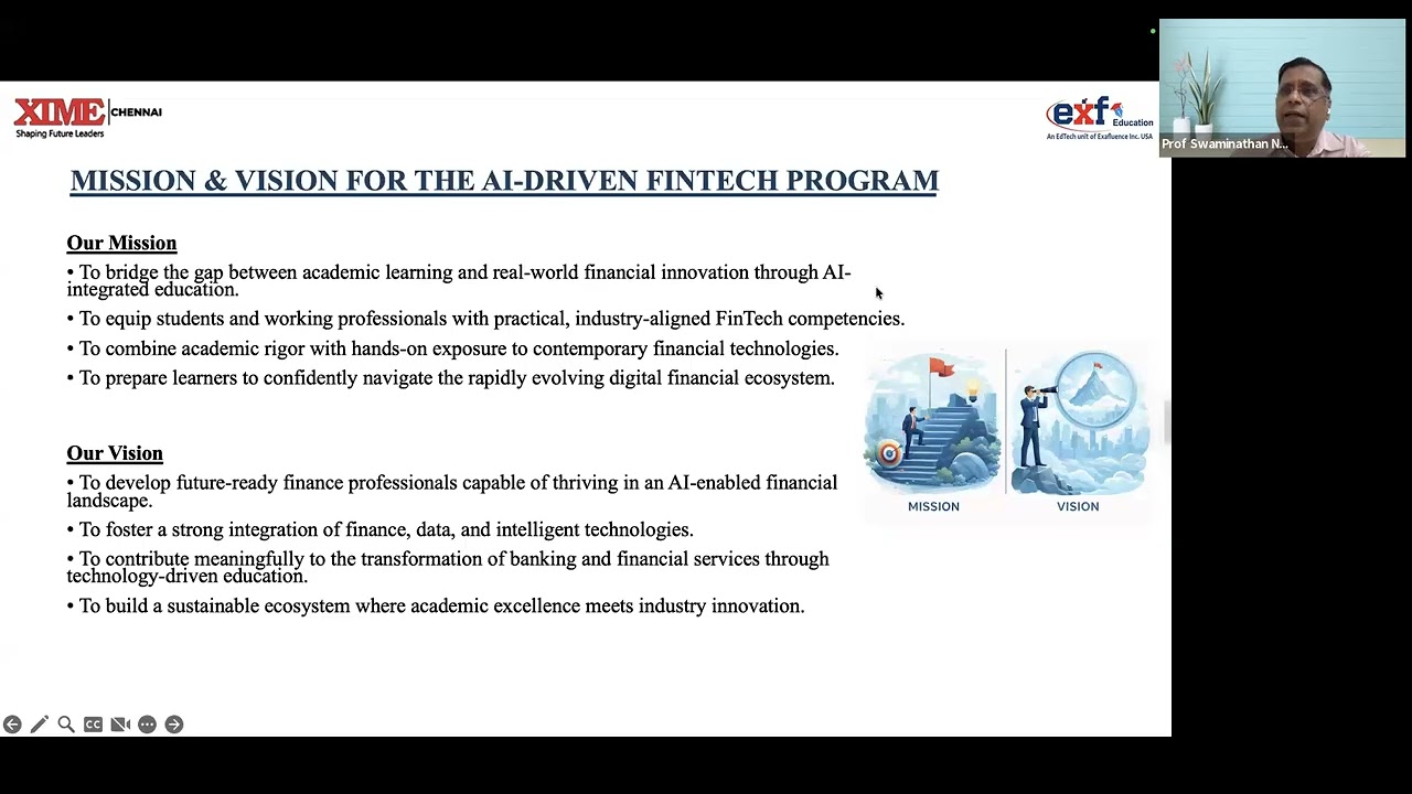 AI FinTech Webinar Recording | XIME Chennai & Exafluence Education