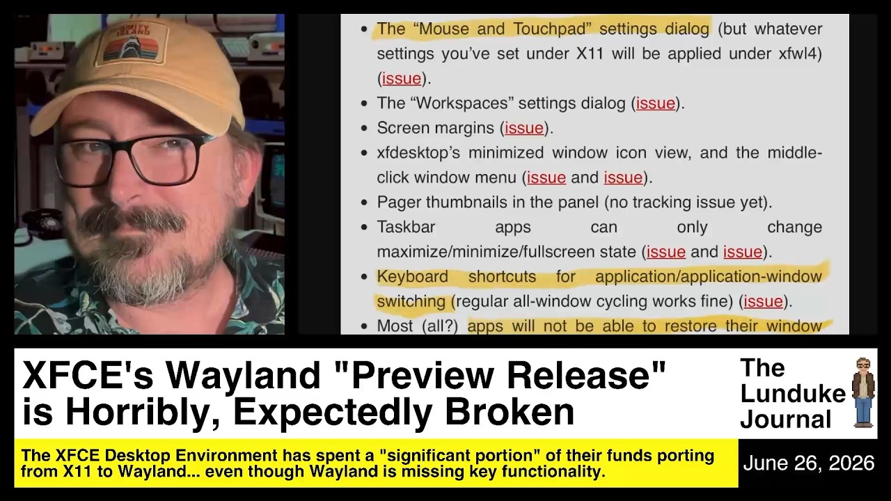 &laquo;Предварительная версия&raquo; XFCE на Wayland ожидаемо и ужасно сломана