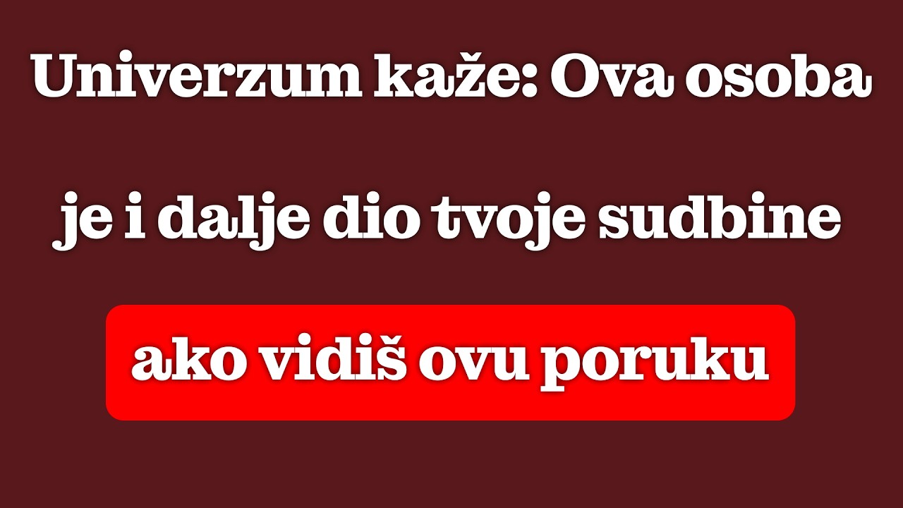 Univerzum kaže: Ova osoba i dalje pripada tvojoj sudbini, ako vidiš ovu poruku | Carl Jung