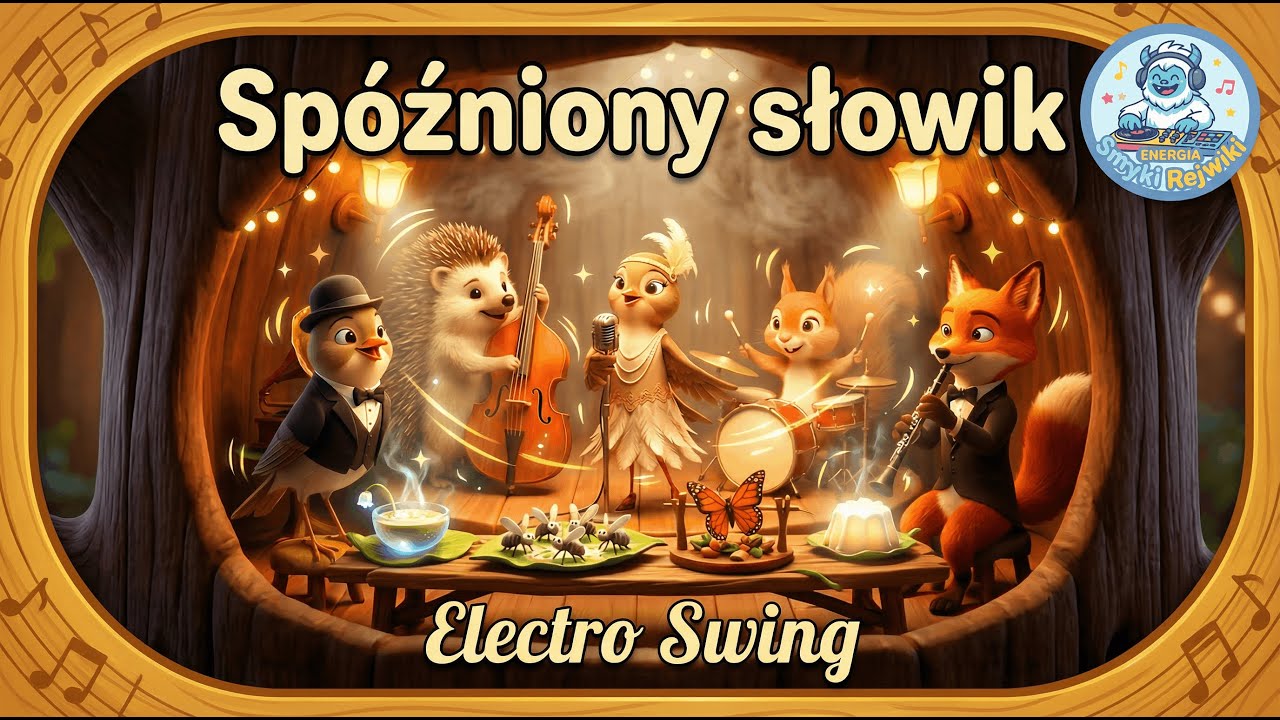 Spóźniony słowik 🐦🎶 | Julian Tuwim |Electro Swing Jazz | Smyki Rejwiki