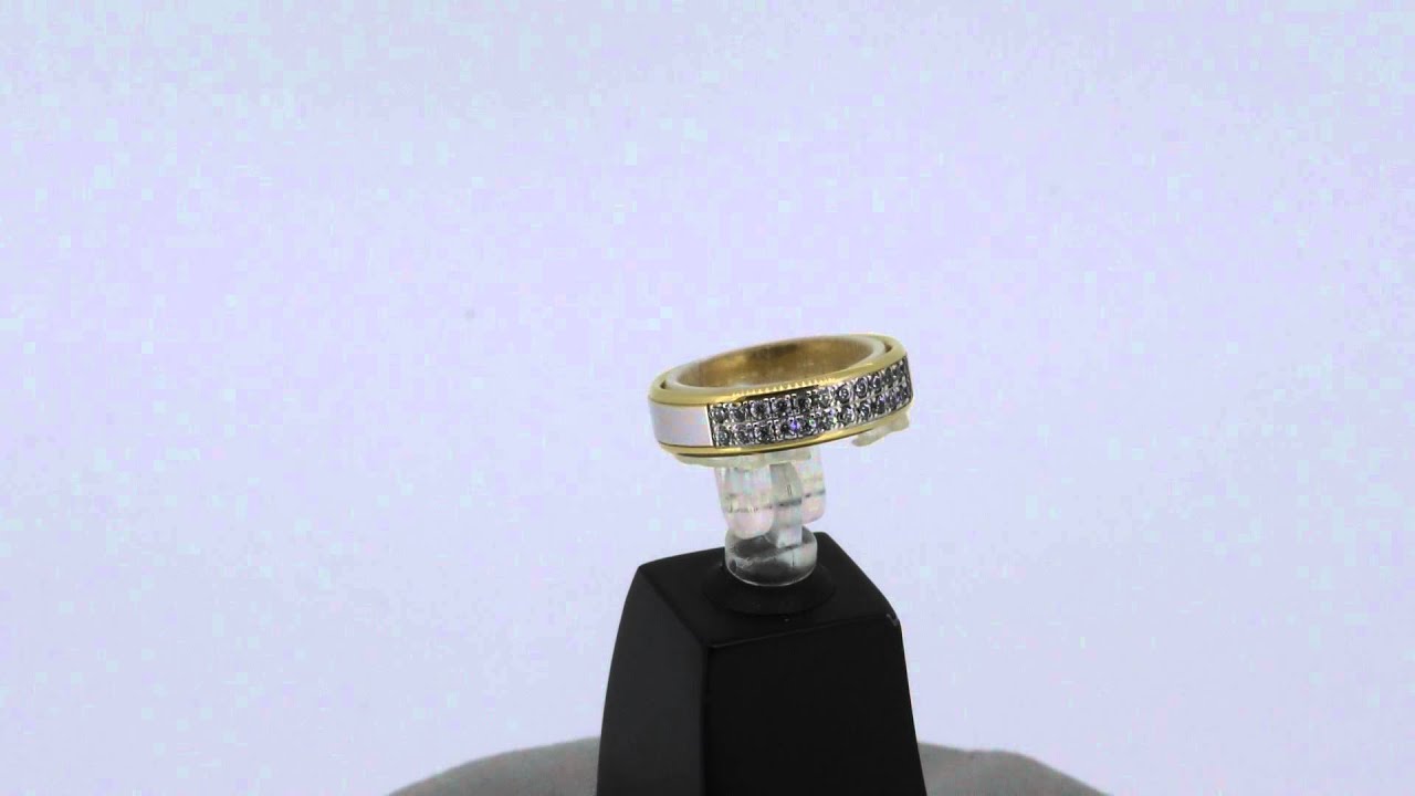 Alliance deux ors 18 carats et diamant 0,40 carat pour homme – www.e-bijouterie.com